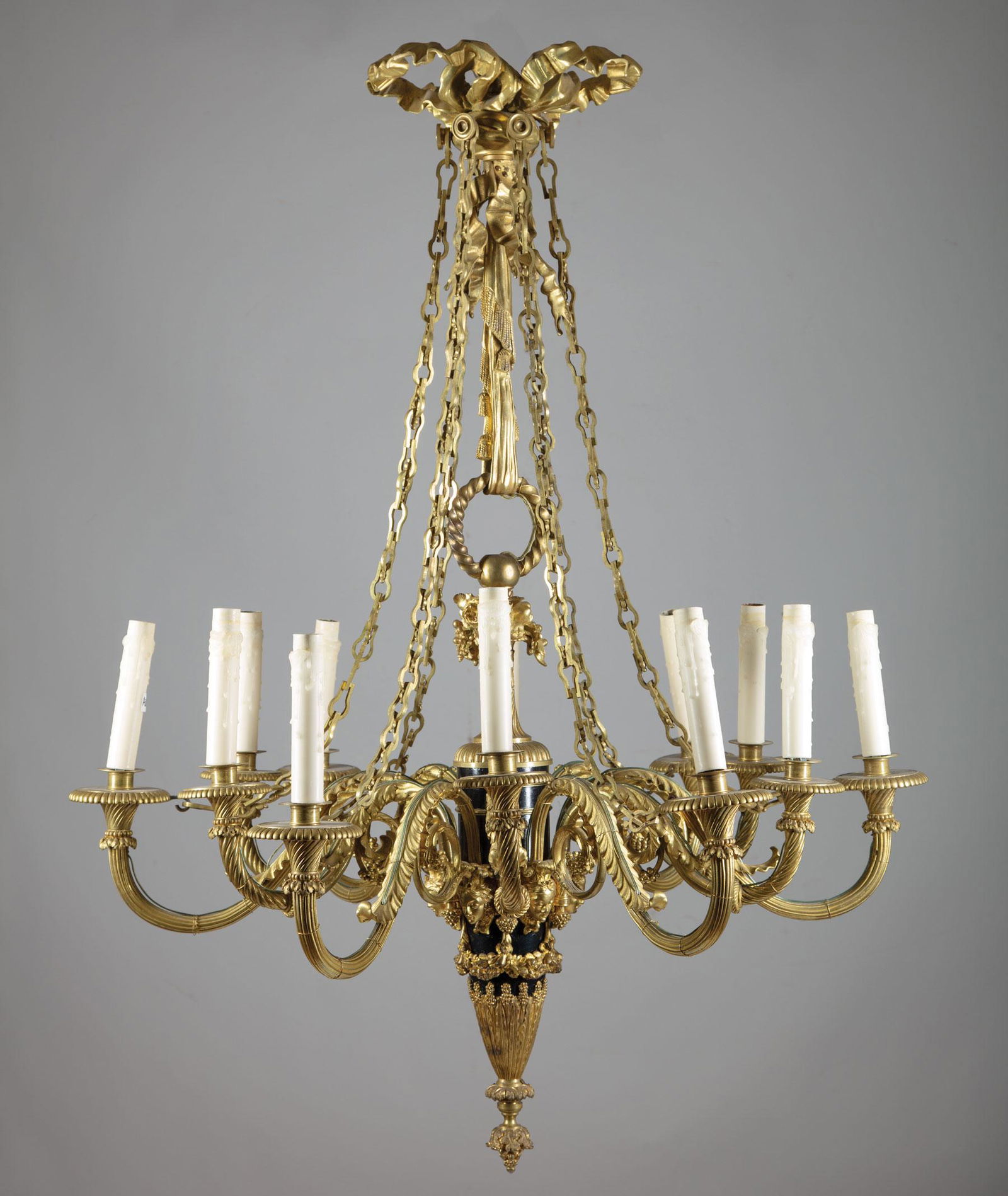 Continental Gilt Bronze Twelve-Light Chandelier (1 of 1)
