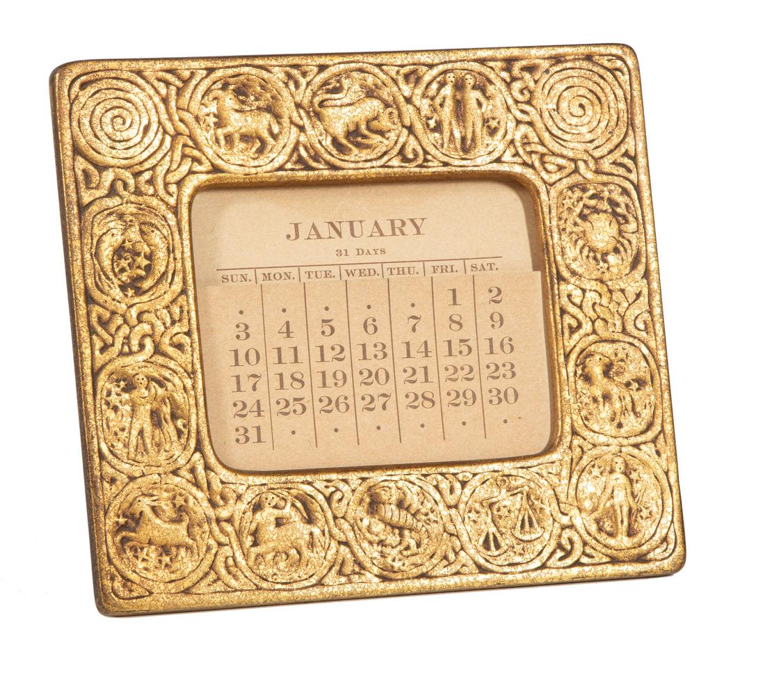 Tiffany Studios Gilt Bronze Desk Calendar (1 of 2)