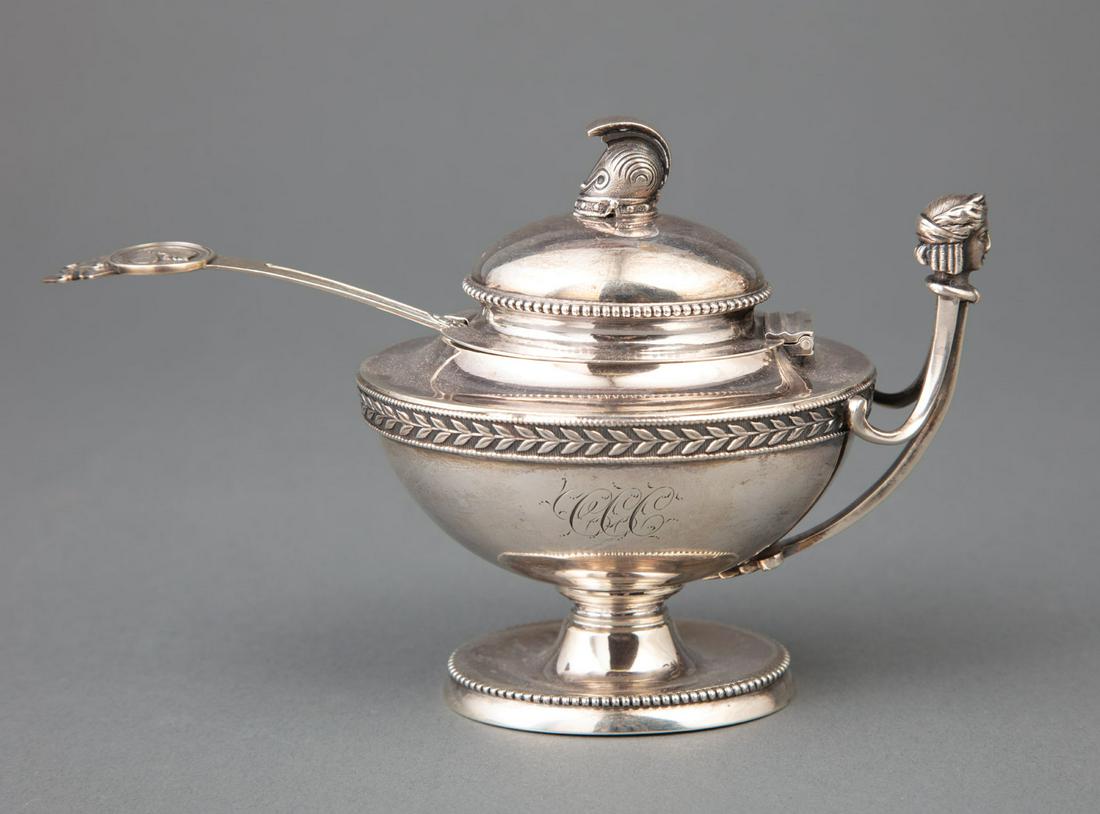 Medallion Coin Silver Mustard Pot (1 of 3)