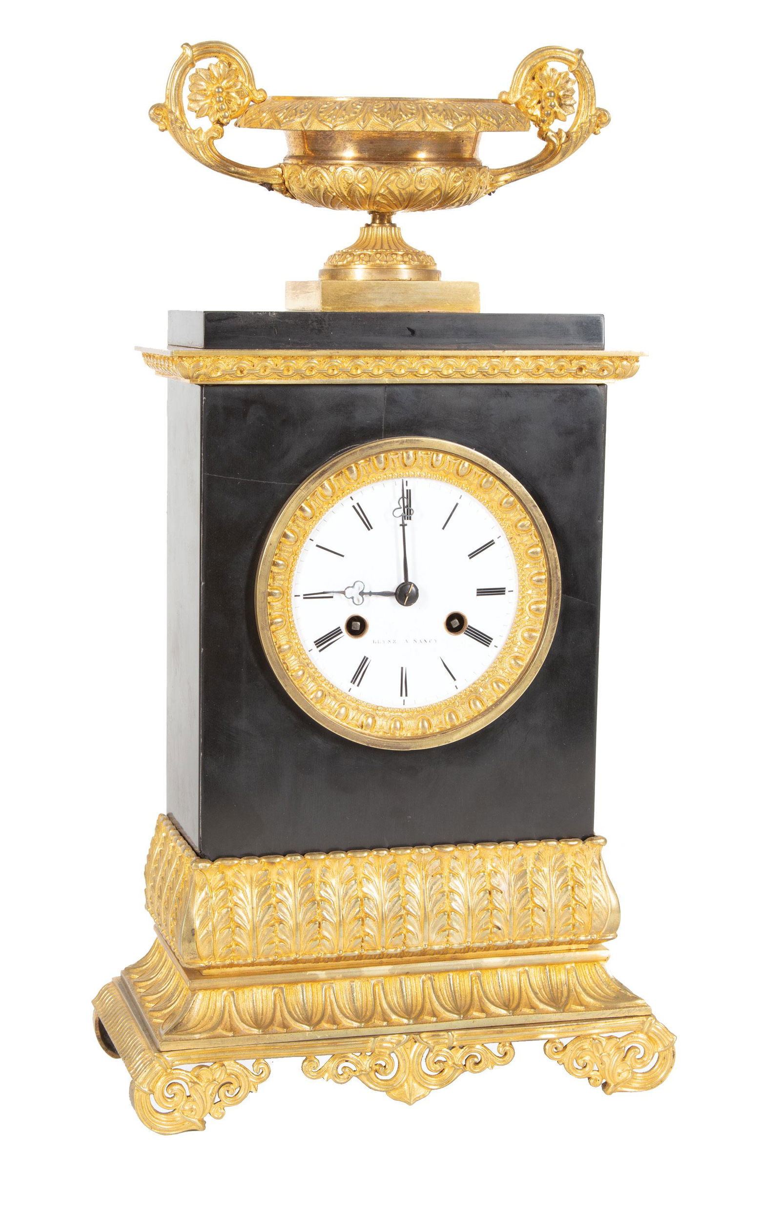 Gilt-Bronze Mounted Marble Mantel Clock (1 of 3)
