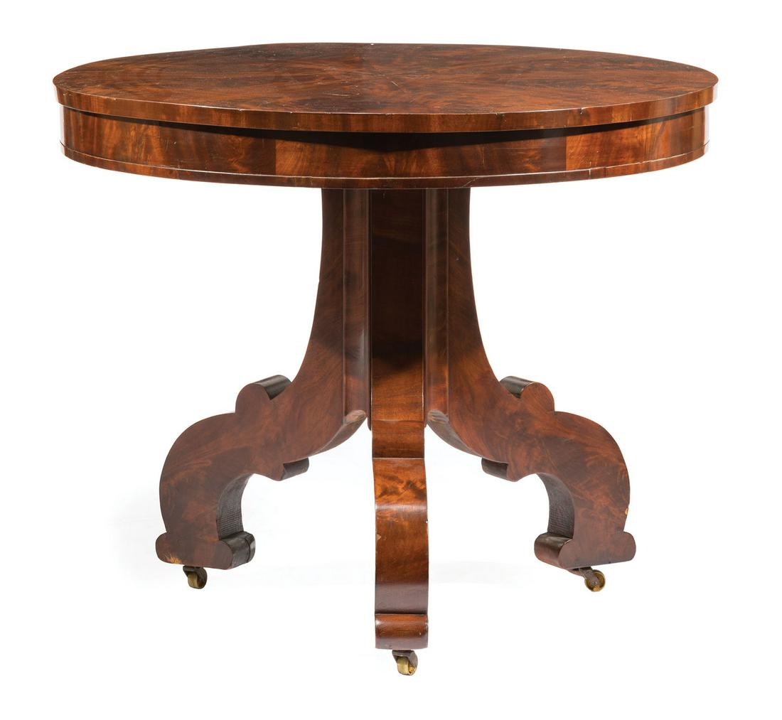 American Classical Mahogany Center Table (1 of 5)