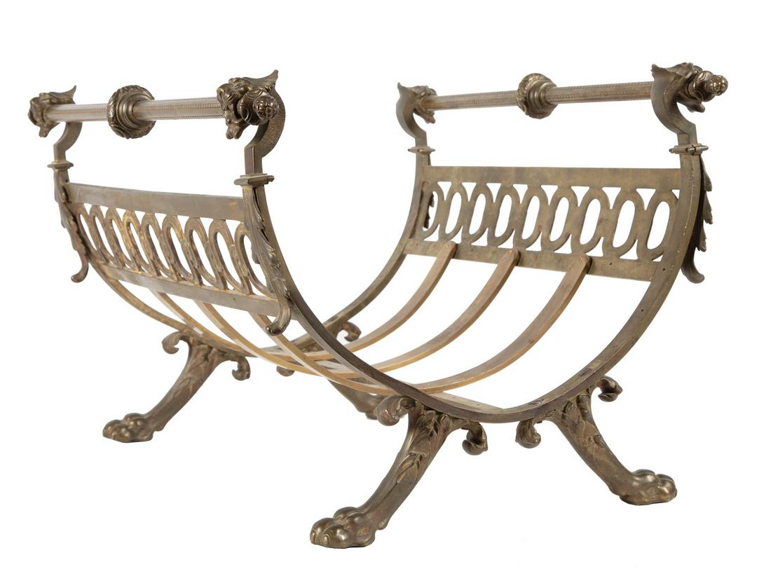 French Bronze Firewood Stand (1 of 1)