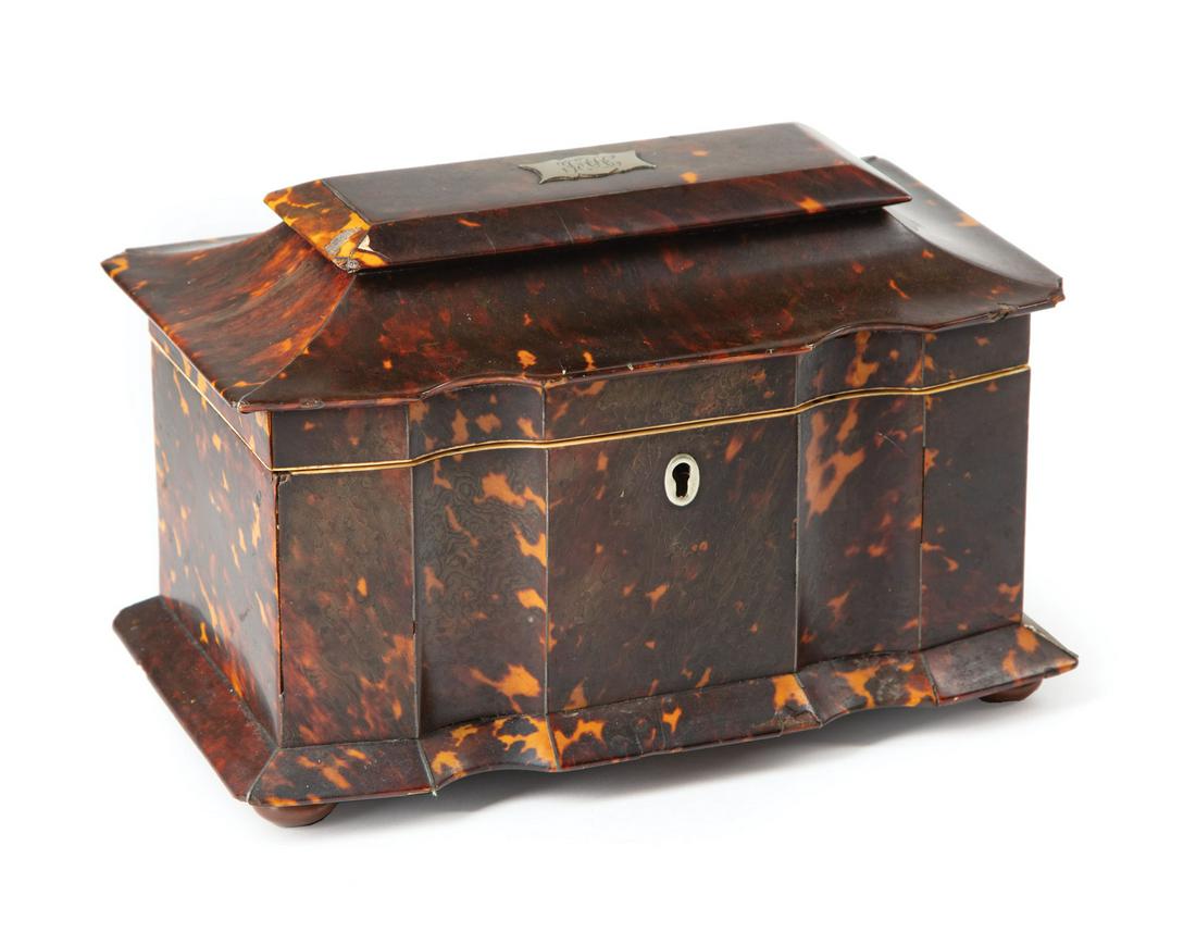 George III Tortoiseshell Tea Caddy (1 of 1)