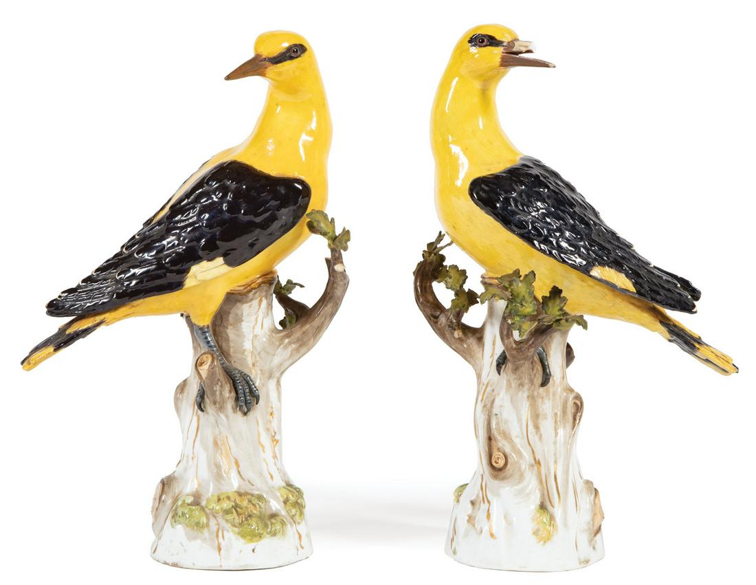 Meissen Porcelain Figures of "Golden Orioles" (1 of 4)