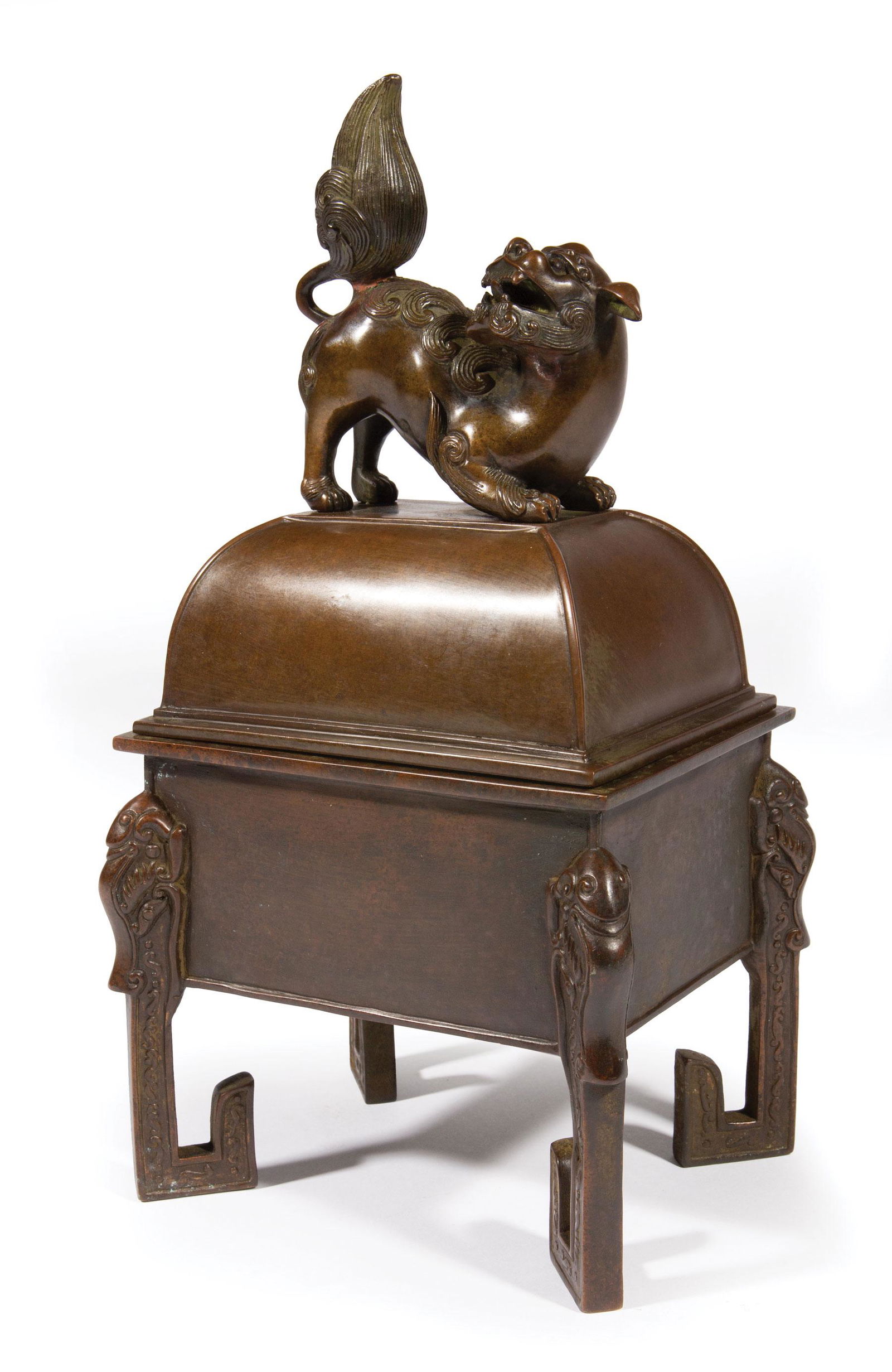 Chinese Bronze Covered Censer (1 of 9)