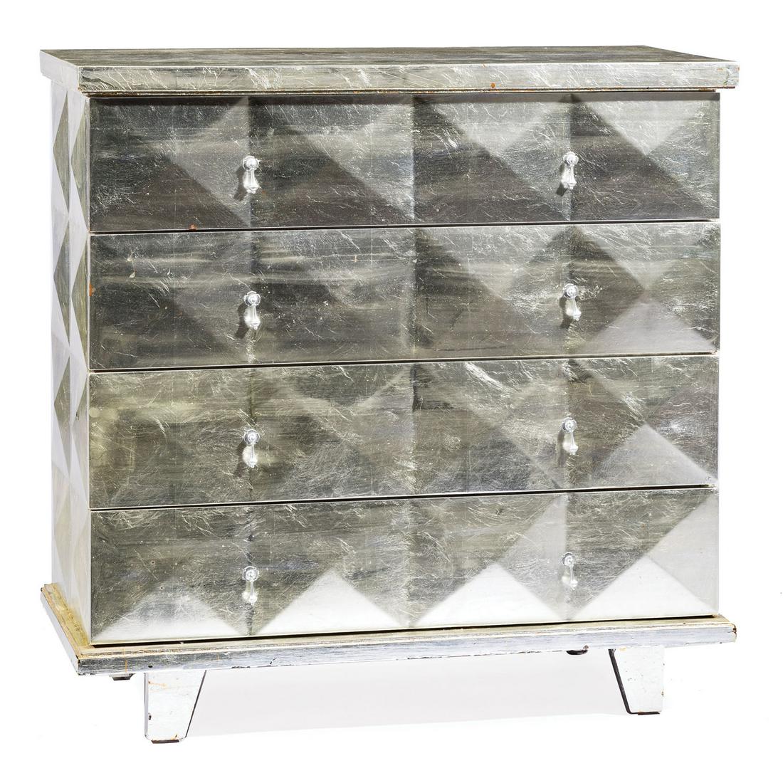 Contemporary Silvered Chest of Drawers (1 of 2)