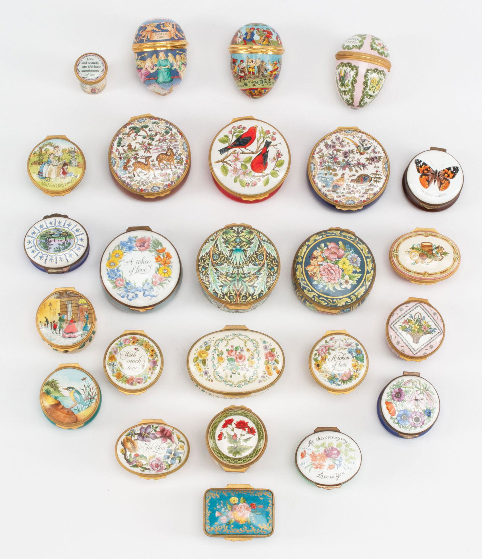 Twenty-Five Brass-Mounted Enamel Boxes (1 of 3)