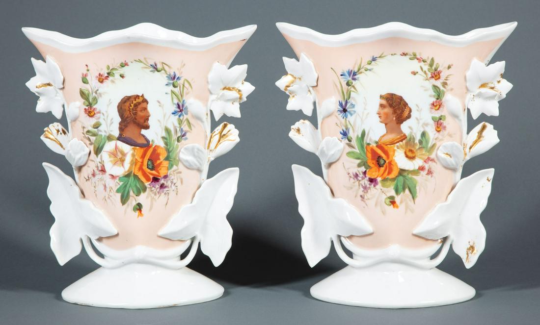 Paris Porcelain Flare Vases (1 of 1)