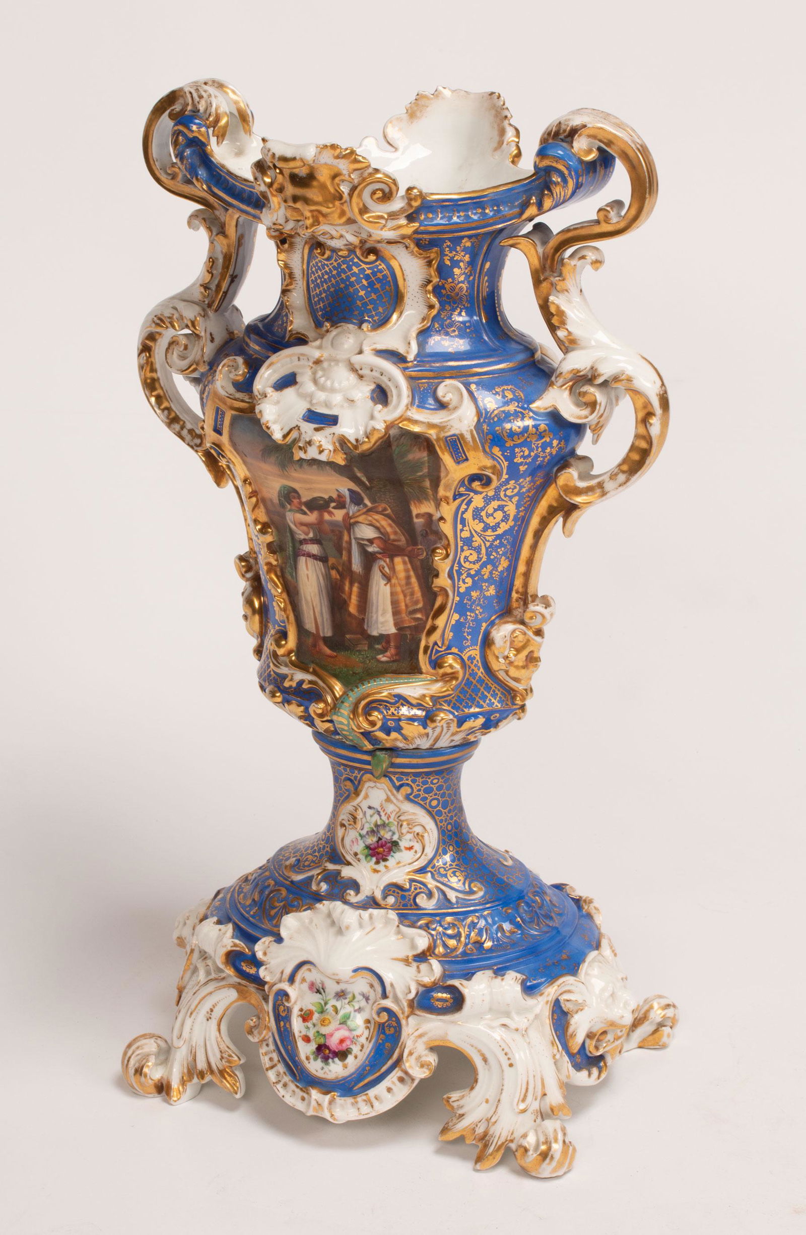Paris Porcelain Footed Vase (1 of 4)