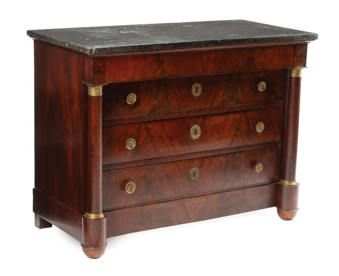 French Empire Bronze-Mounted Mahogany Commode (1 of 4)