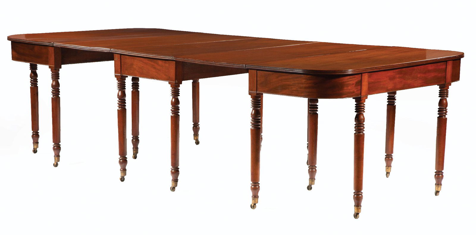 Federal Mahogany Three-Part Dining Table (1 of 8)