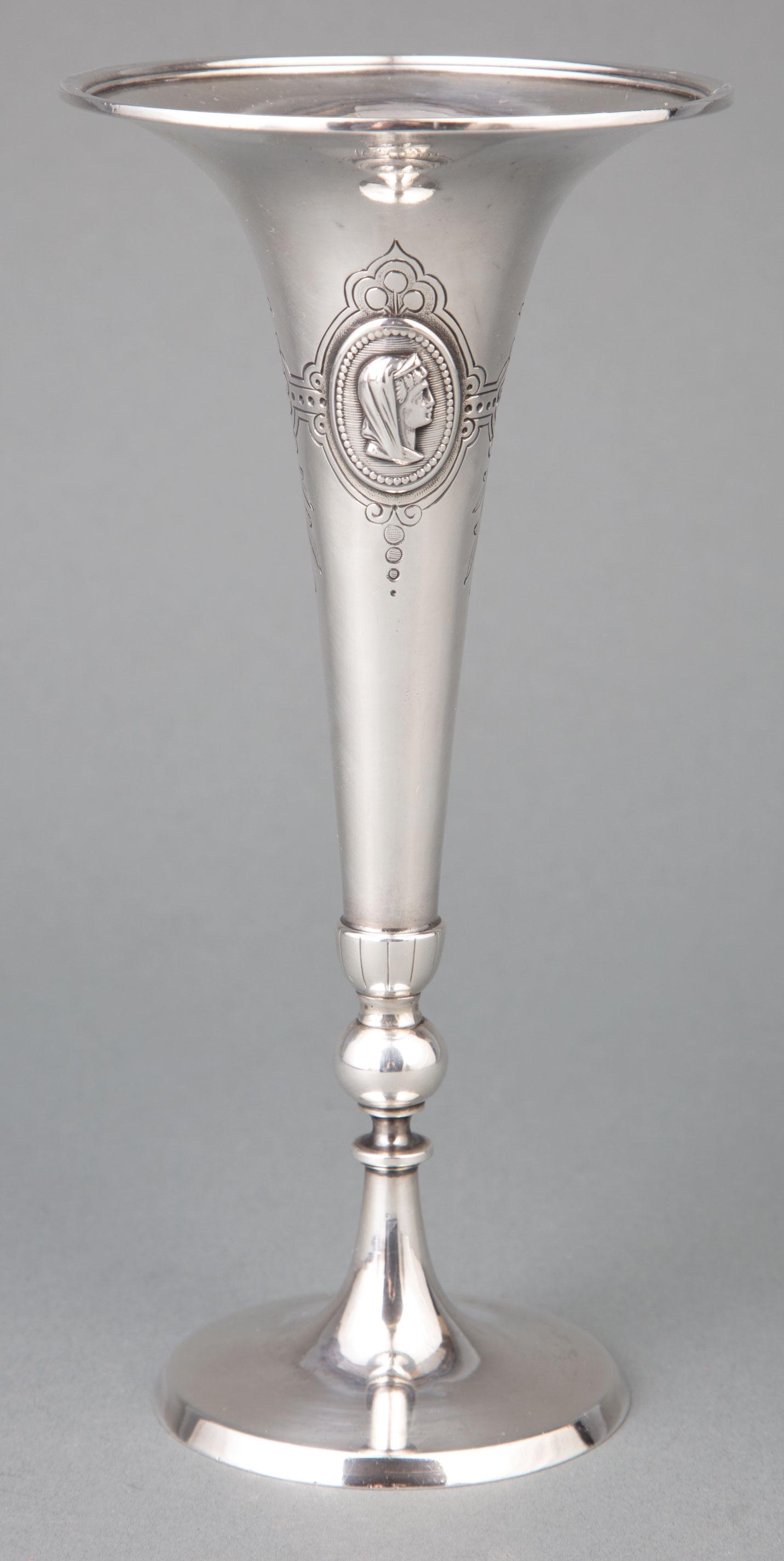 American Medallion Coin Silver Trumpet Vase (1 of 2)