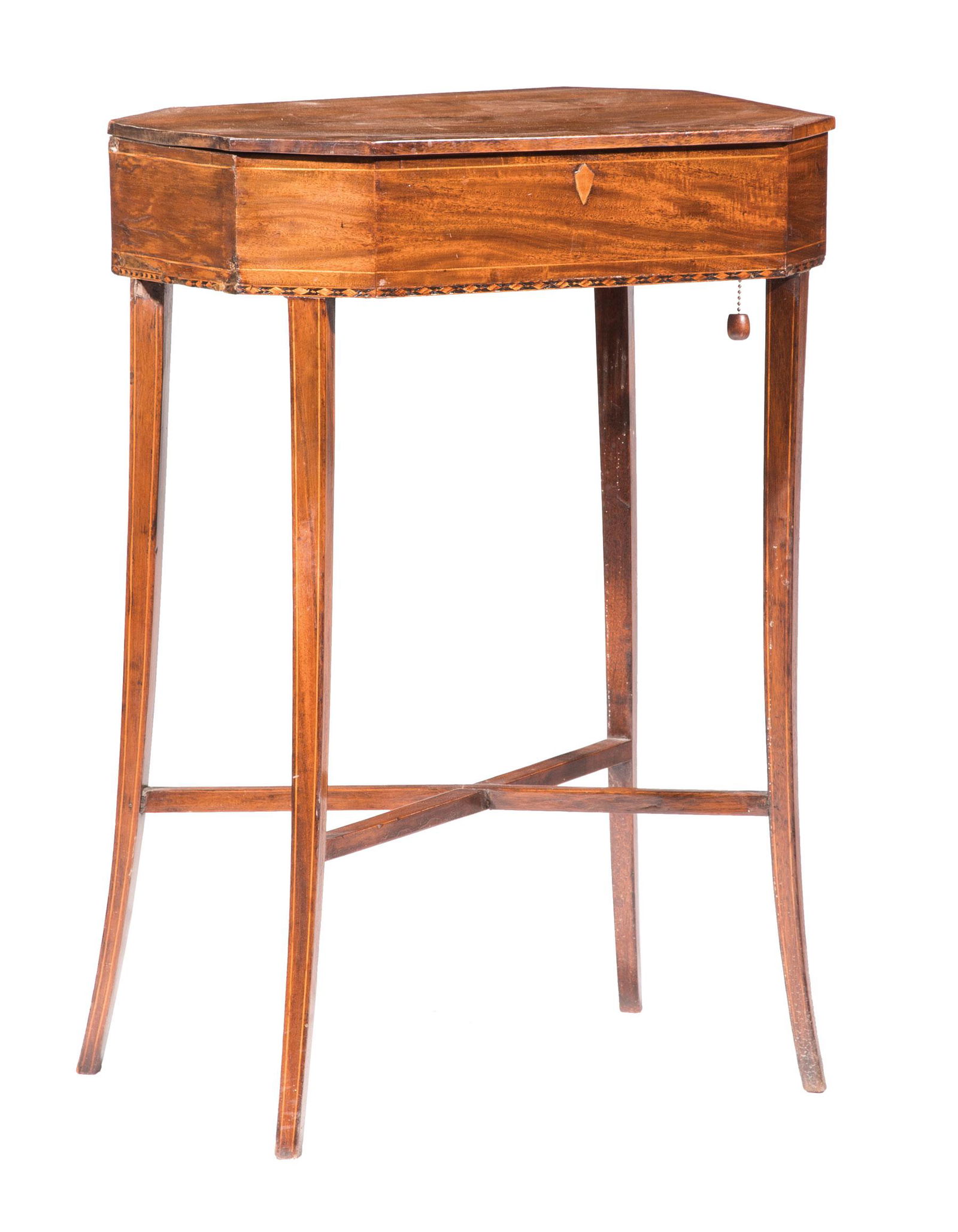 Regency Inlaid Mahogany Sewing Stand (1 of 9)