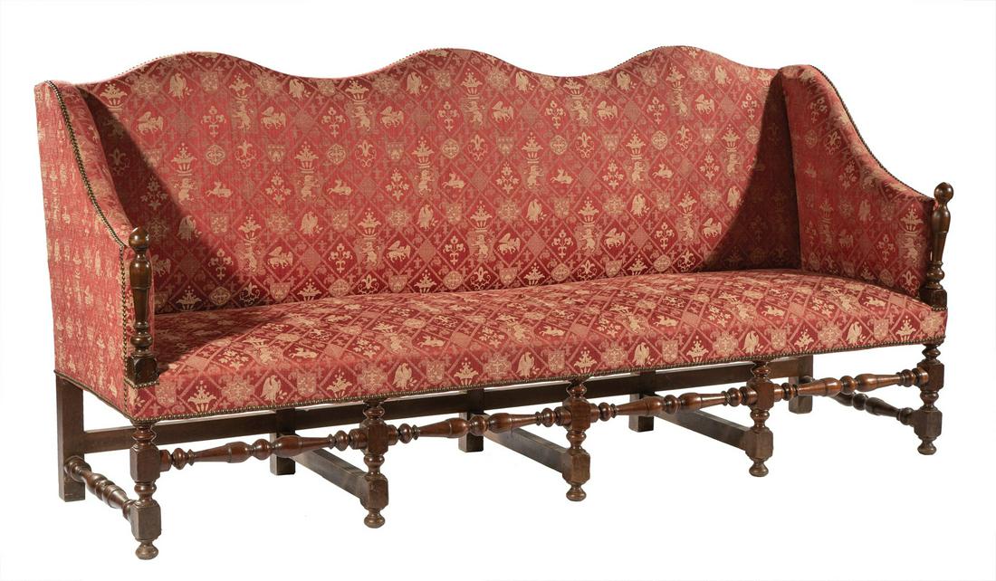William and Mary-Style Carved Walnut Sofa (1 of 1)