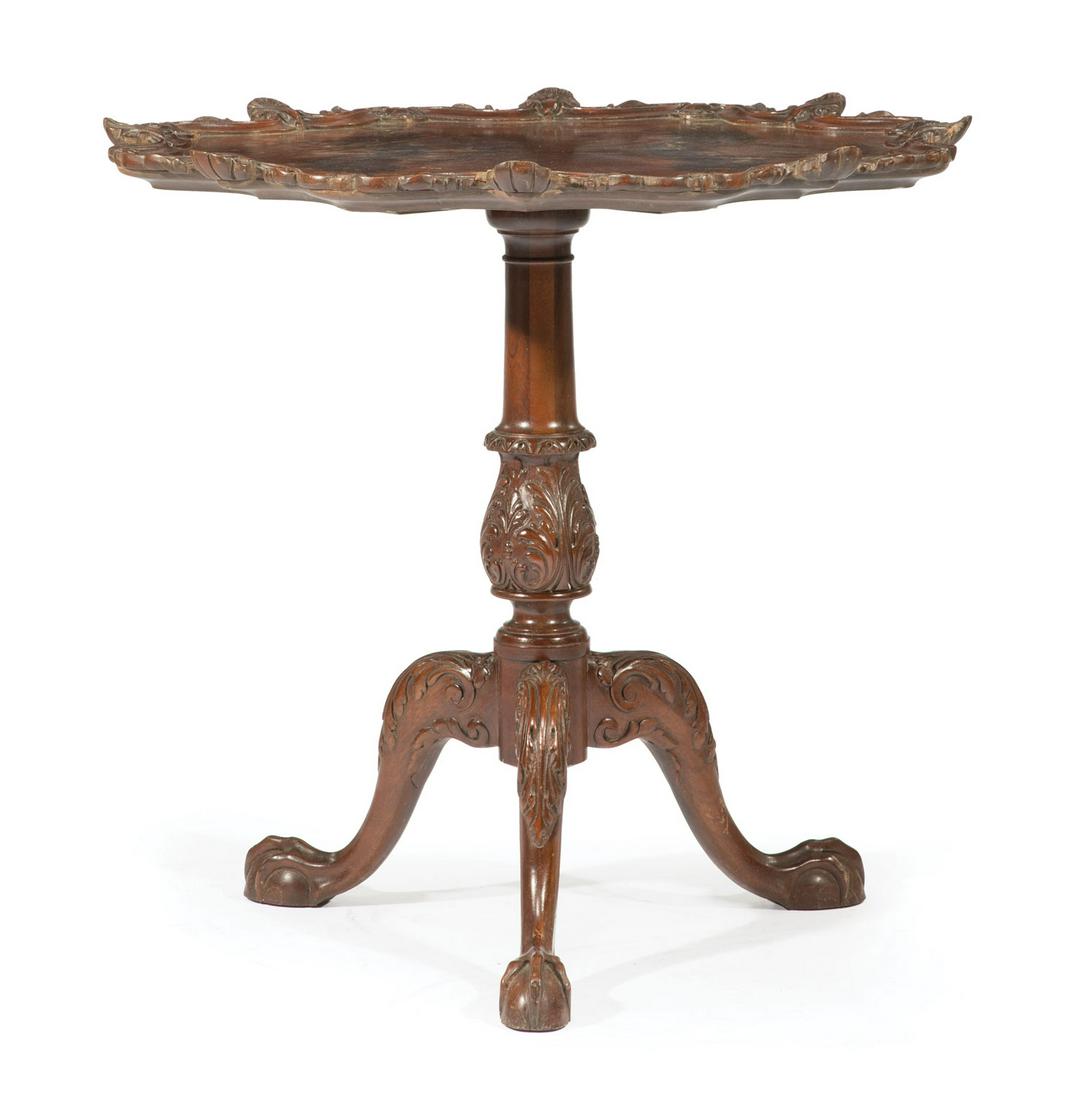 Irish Georgian-Style Mahogany Tea Table (1 of 3)