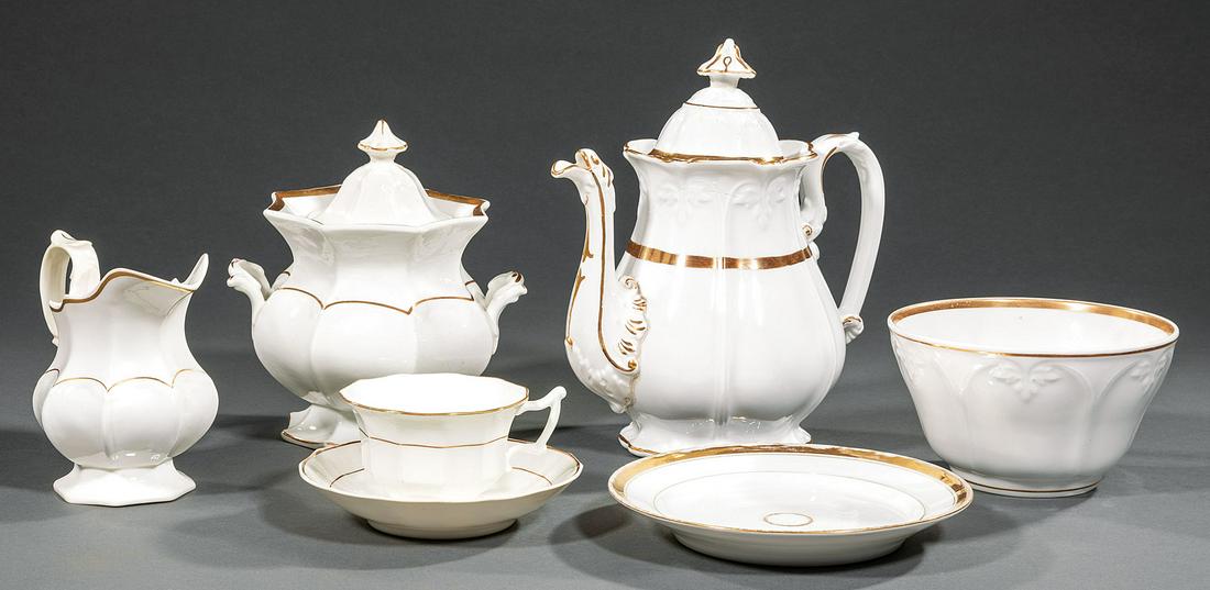 Assembled Paris Gilt-Banded Porcelain Tea Service (1 of 2)