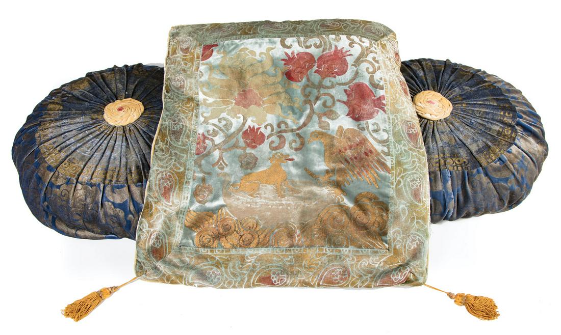 Three Decorative Silk Pillows (1 of 1)