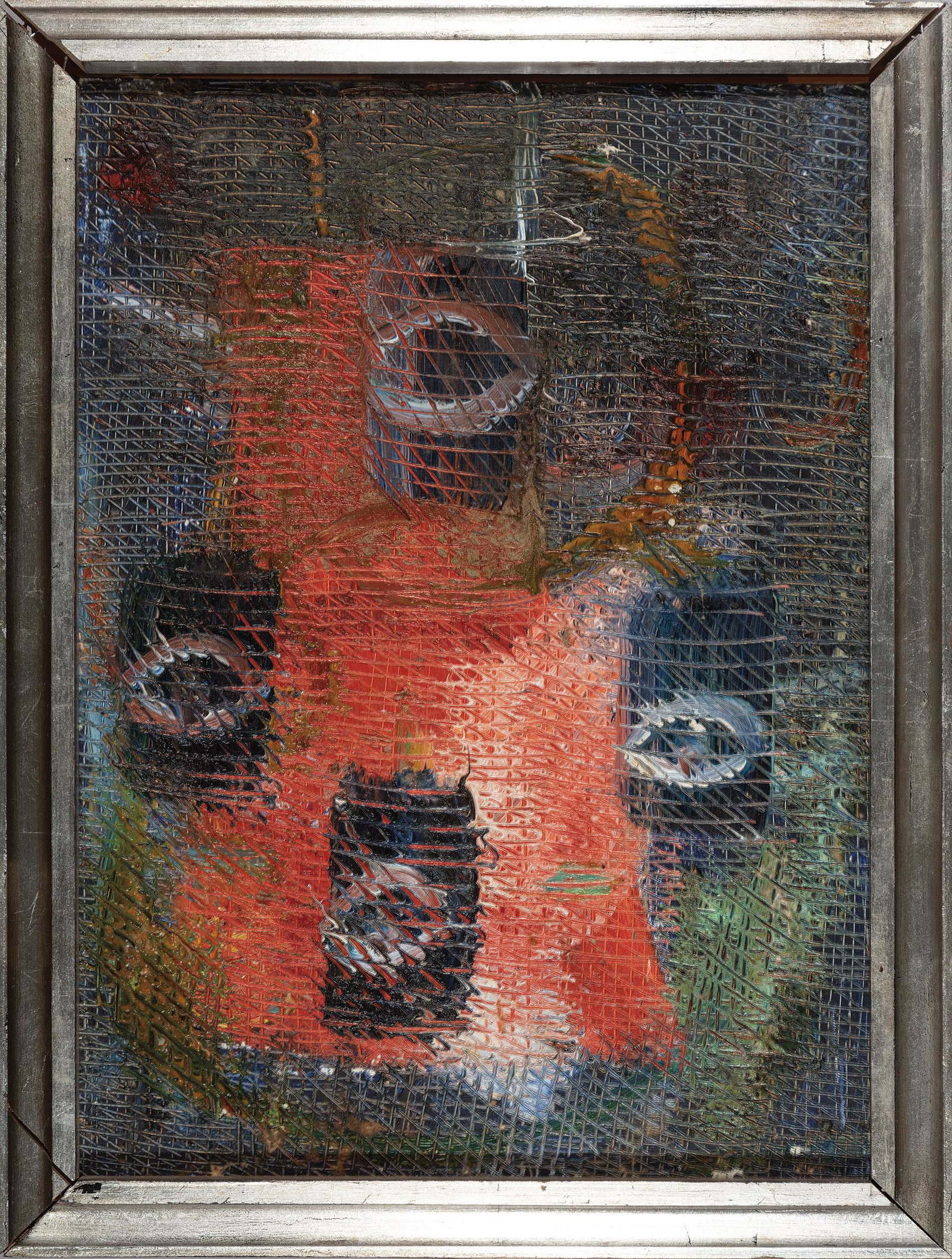 Hunt Slonem Eye of God: Hunt Slonem (American/Louisiana, b. 1951) , "Eye of God", 2000, oil on canvas, signed, titled and dated en verso, 22 3/4 in. x 16 7/8 in., framed; accompanied by a copy of a certificate of authenticit