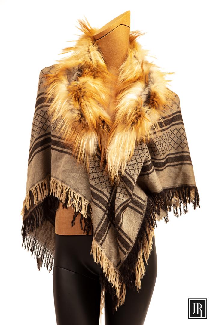 Gucci Fur and Wool Scarf: Gucci Fur and Wool Scarf. Provenance: Estate of Julia Evans Reed