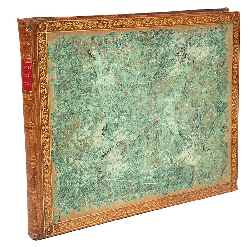 Bellori, Giovanni Pietro. Columna Antoniniana...: Bellori, Giovanni Pietro. Columna Antoniniana Marci Aurelii Antonini Augusti rebus gestis insignis Germanis simul... , Rome, apud auctorem, [1672], first edition, oblong folio (13 1/2 in. x 17 1/2 in.