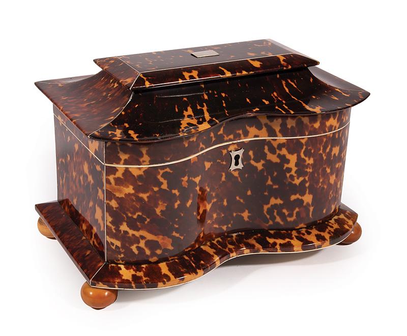 George III Tortoiseshell Tea Caddy (1 of 7)