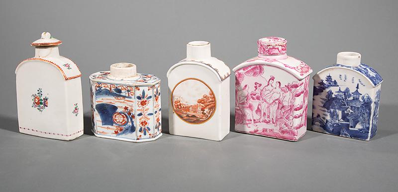 Five Porcelain Tea Caddies (1 of 6)