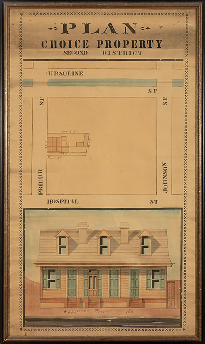 New Orleans Notarial Real Estate Plan,  19th c (1 of 1)