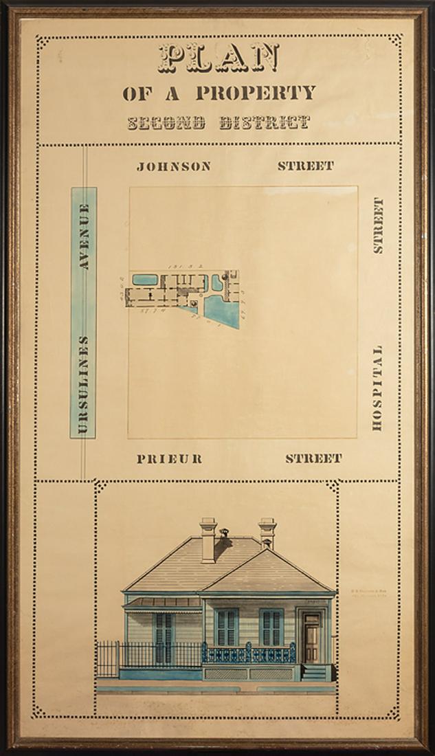 New Orleans Notarial Real Estate Plan, 19th c. (1 of 2)