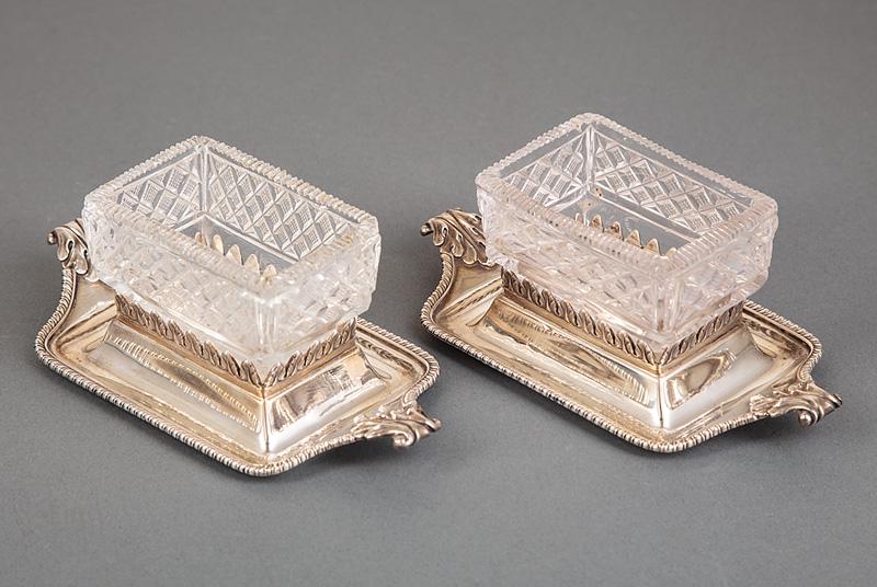 Sterling Silver Salt Cellars, Hennell (1 of 2)