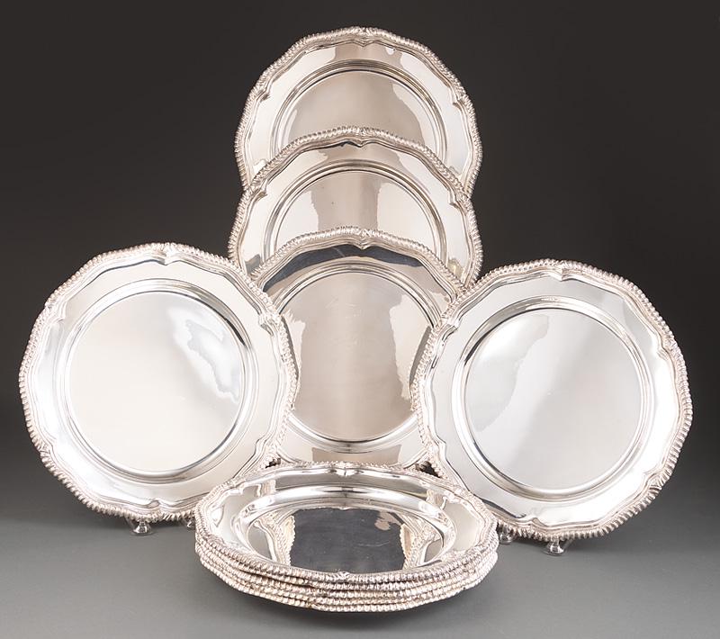 Chippendale-Style Silverplate Service Plates (1 of 2)
