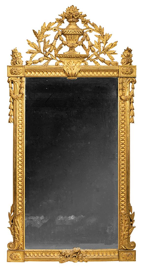 Louis XVI Giltwood Mirror (1 of 2)