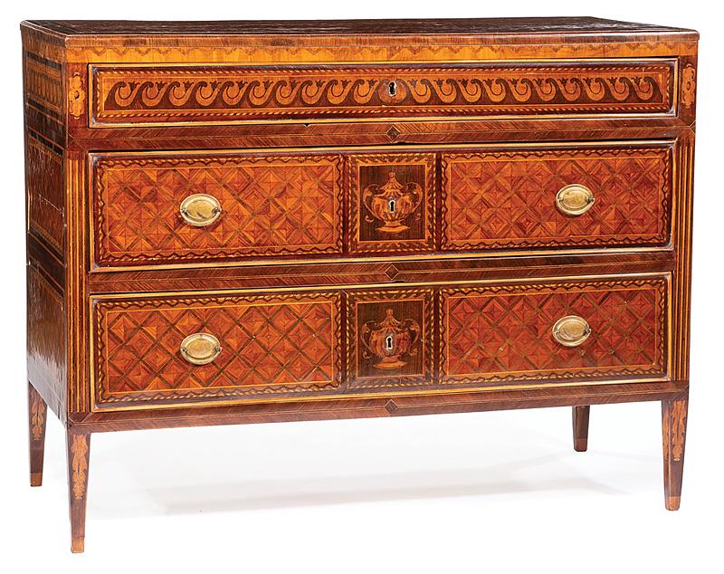 Italian Neoclassical Parquetry, Marquetry Commode (1 of 9)