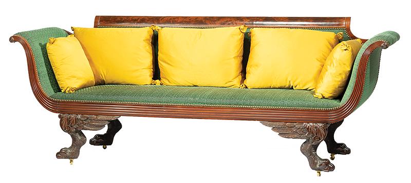 Classical Carved Mahogany Sofa, poss. Phyfe (1 of 8)
