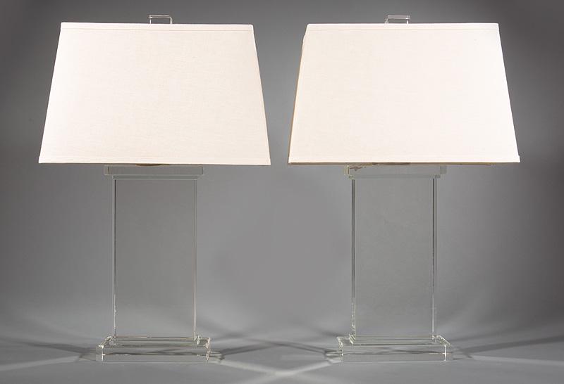 Pair of Contemporary Crystal Lamps (1 of 1)