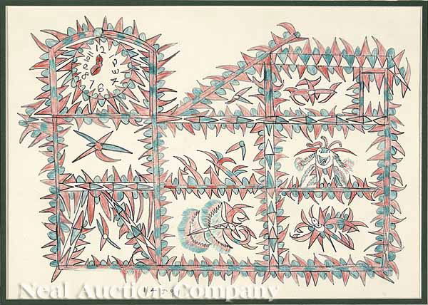 Frank Jones (American, 1900-1969): Frank Jones (American, 1900-1969), titled "Snapping Devil House" and dated "'65" en verso, 12 in. x 18 in., matted and framed.