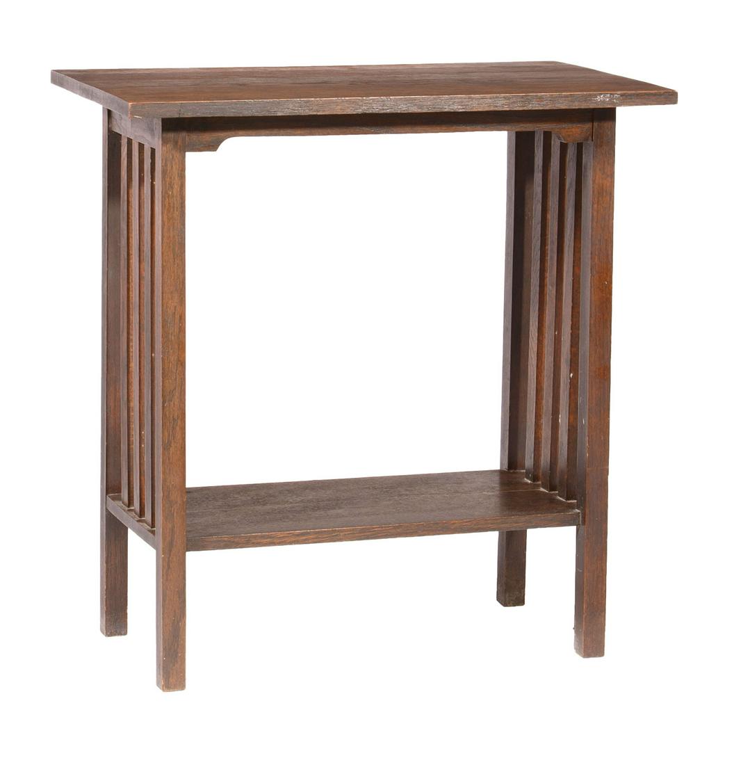 American Arts and Crafts Oak Side Table (1 of 2)