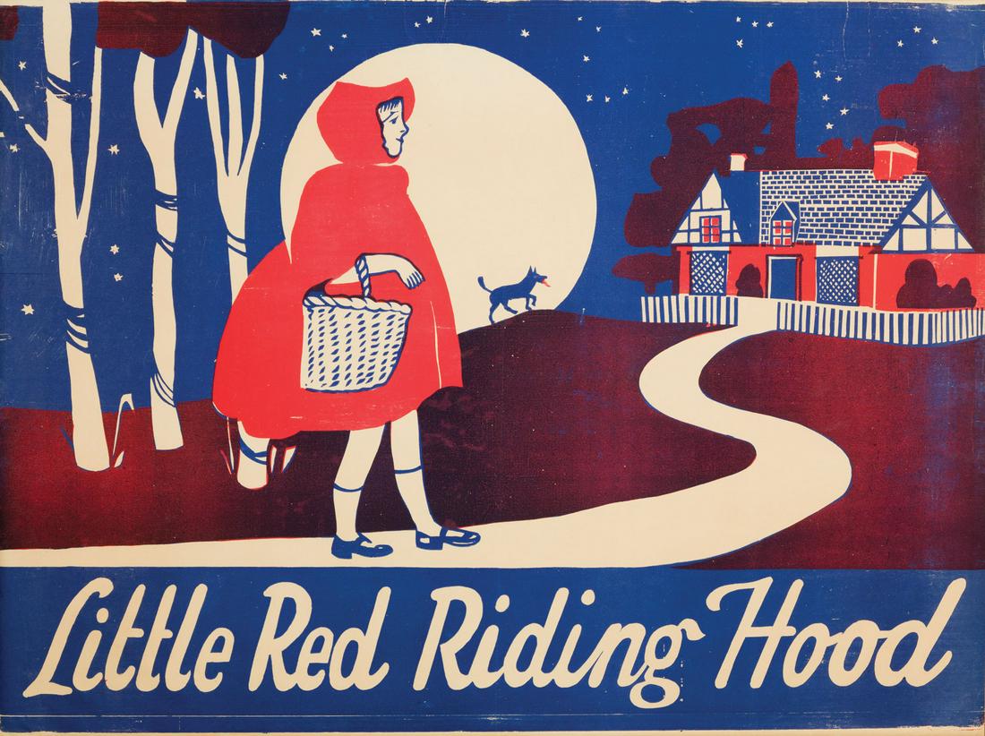 Vintage Print of Little Red Riding Hood (1 of 1)