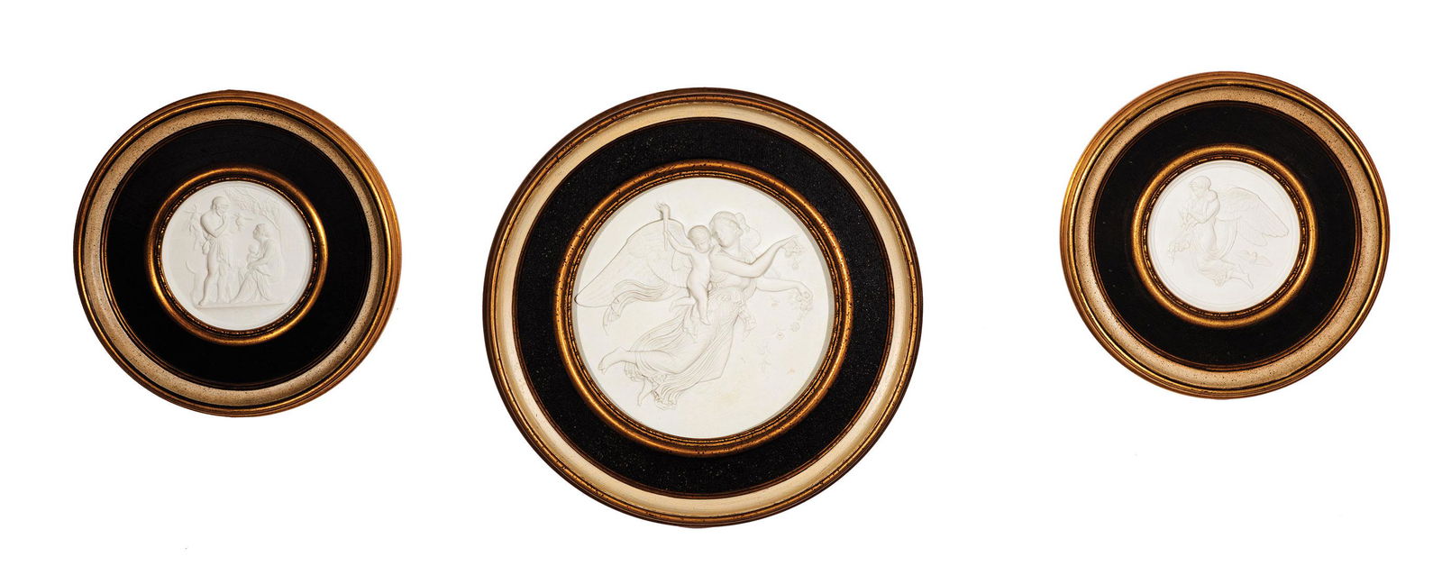 Three Danish Bisque Porcelain Plaques (1 of 1)