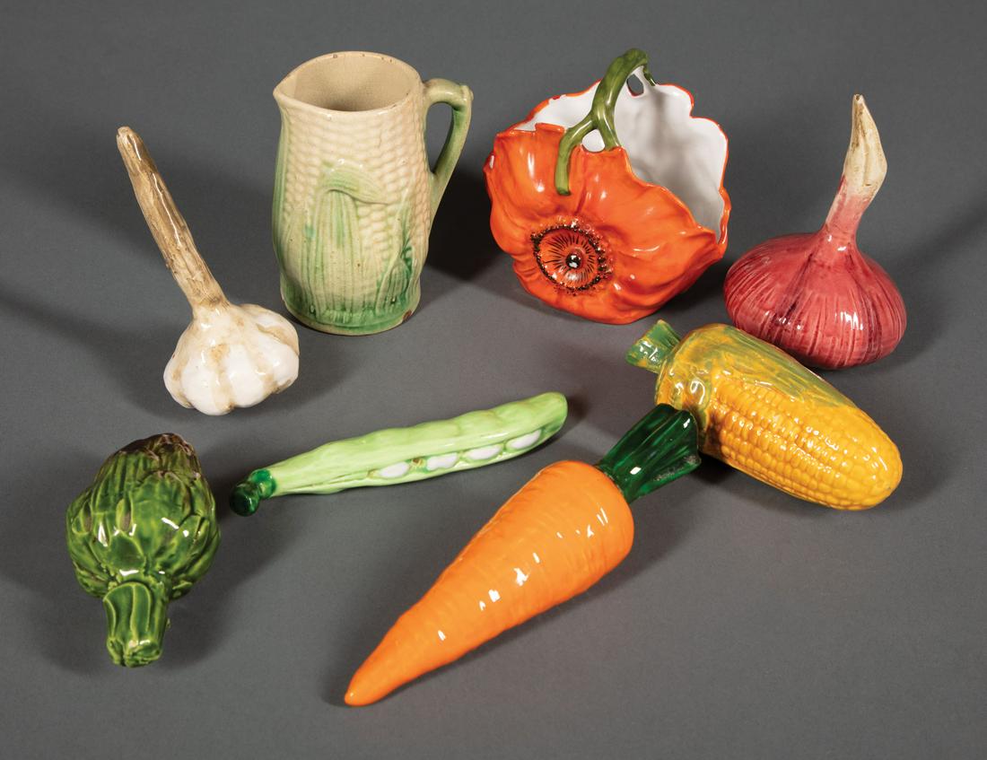 Group of Majolica Porcelain Vegetables (1 of 1)