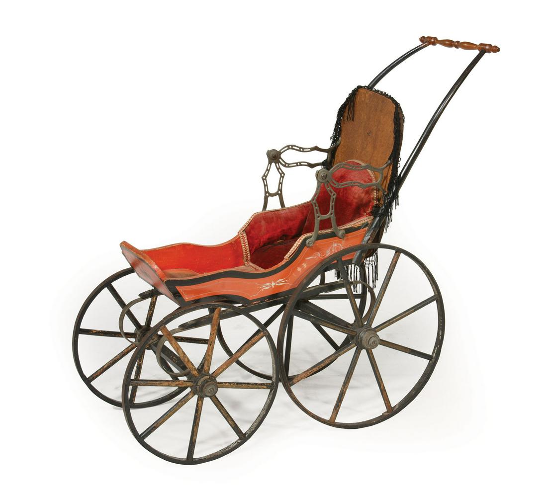 American Doll Carriage: American Doll Carriage , 1872-1890 by Ludlow Toy & manufacturing Company , h. 29 in., w. 8 in., d. 19 in Provenance: Property of the Mobile Museum of Art, Mobile, AL, sold to benefit their Collections