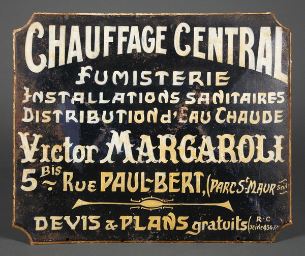 Vintage French Advertising Sign