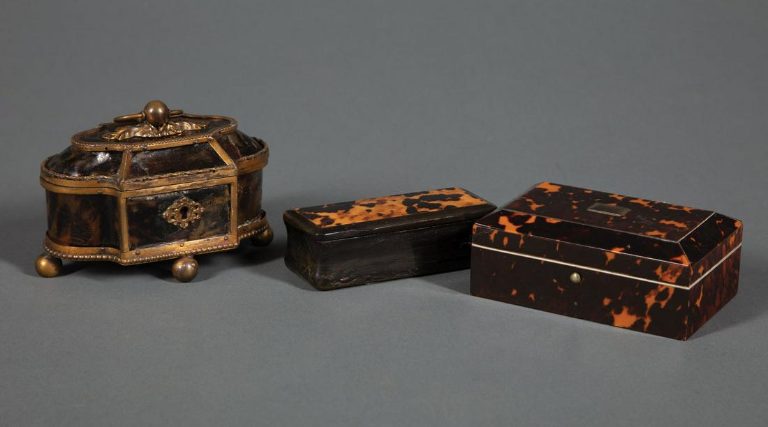 Three Antique Tortoiseshell Boxes (1 of 2)