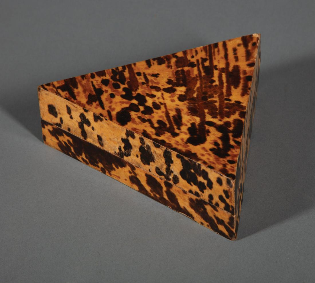 English Tortoiseshell Triangular Box (1 of 3)