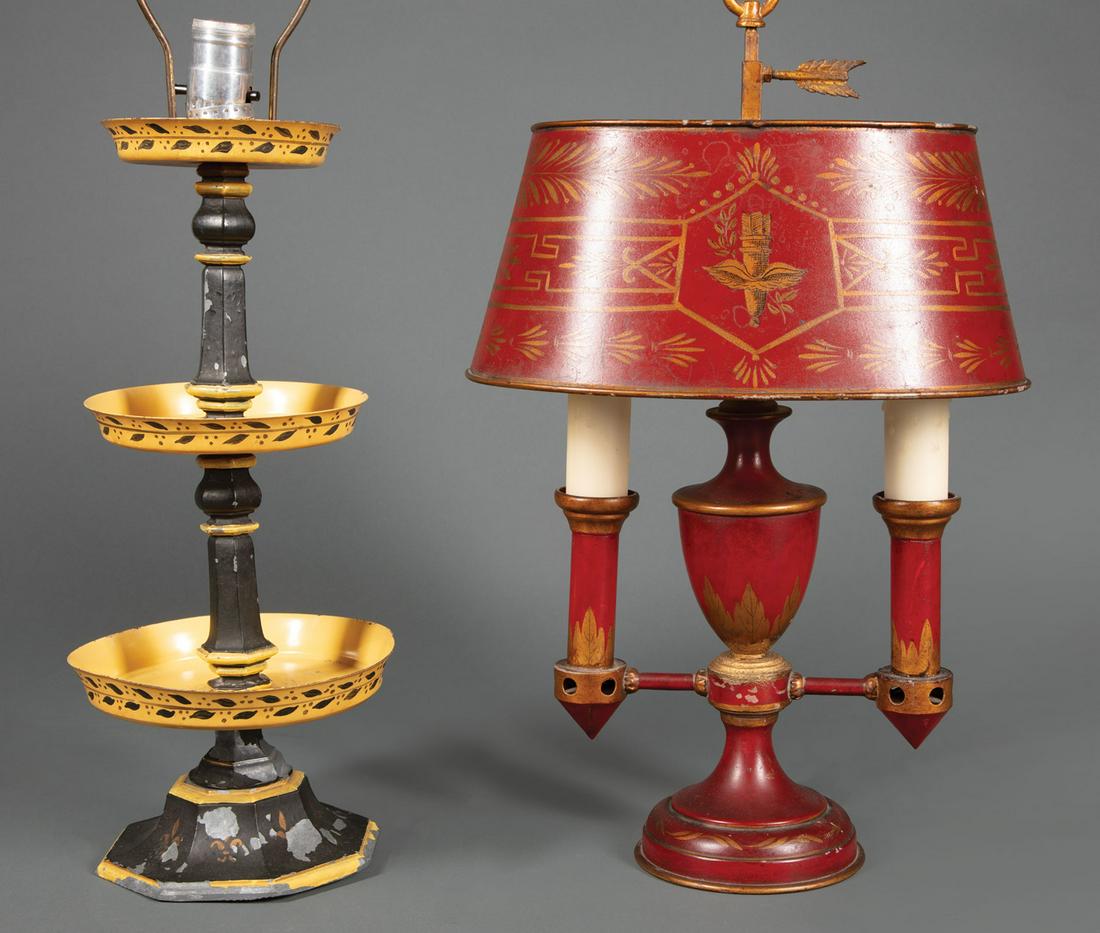 Two Tole Peinte Lamps (1 of 1)