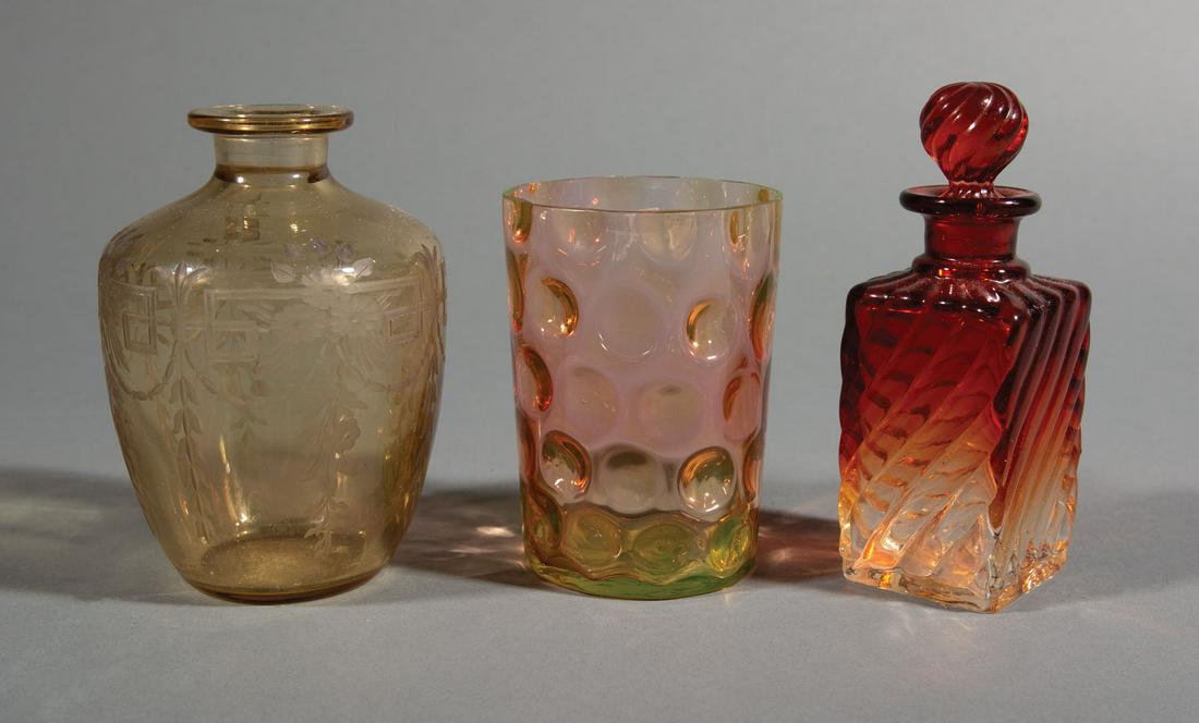 Three Colored Glass Table Objects (1 of 1)