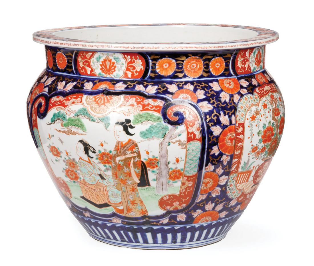 Imari Porcelain Jardiniere (1 of 2)