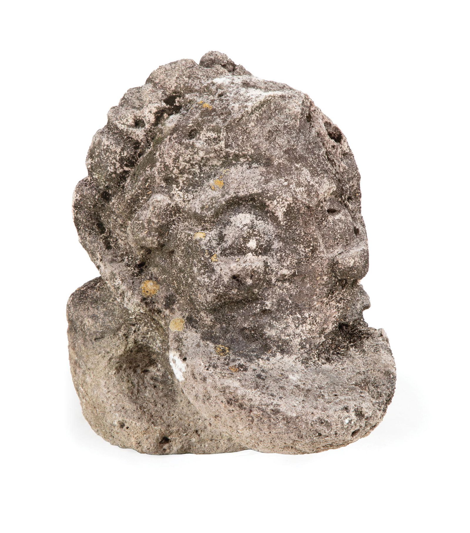Pre-Columbian Carved Limestone Head (1 of 2)