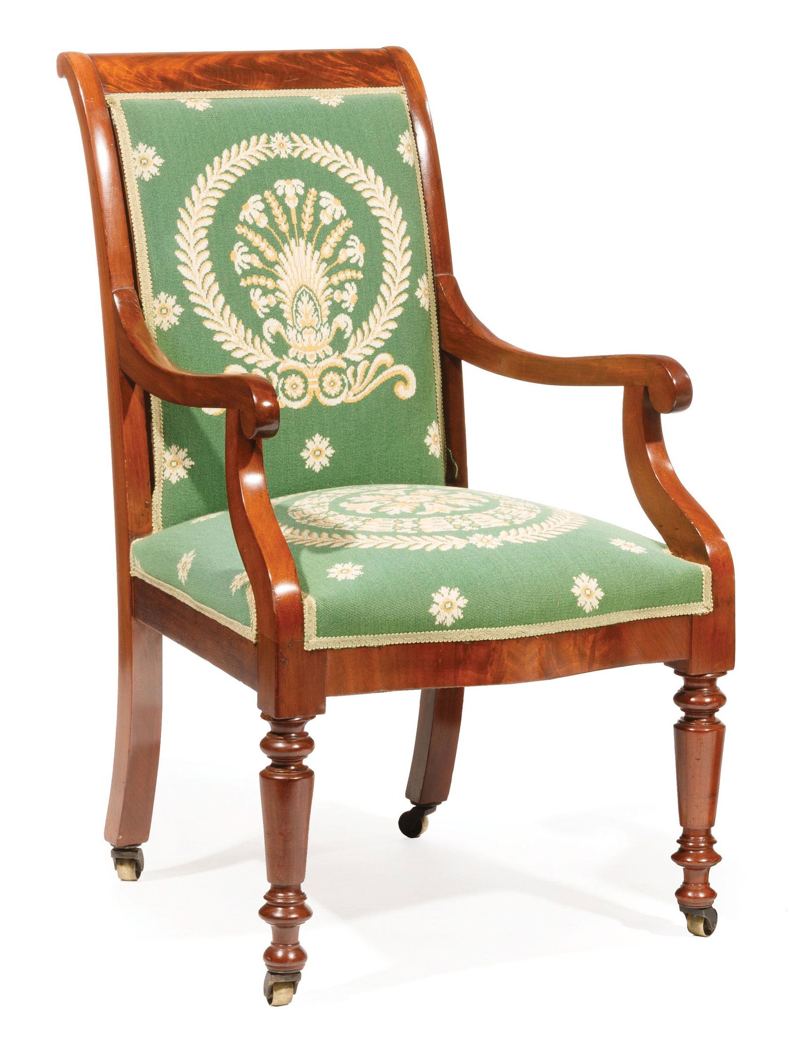 American Classical Mahogany Library Armchair (1 of 1)