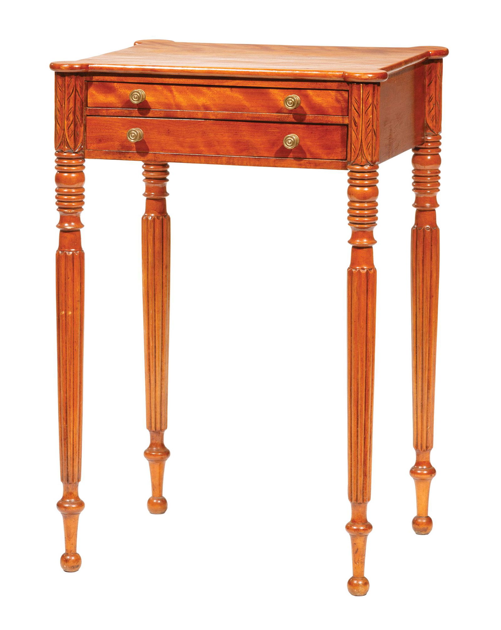 American Federal Carved Satinwood Work Table (1 of 3)