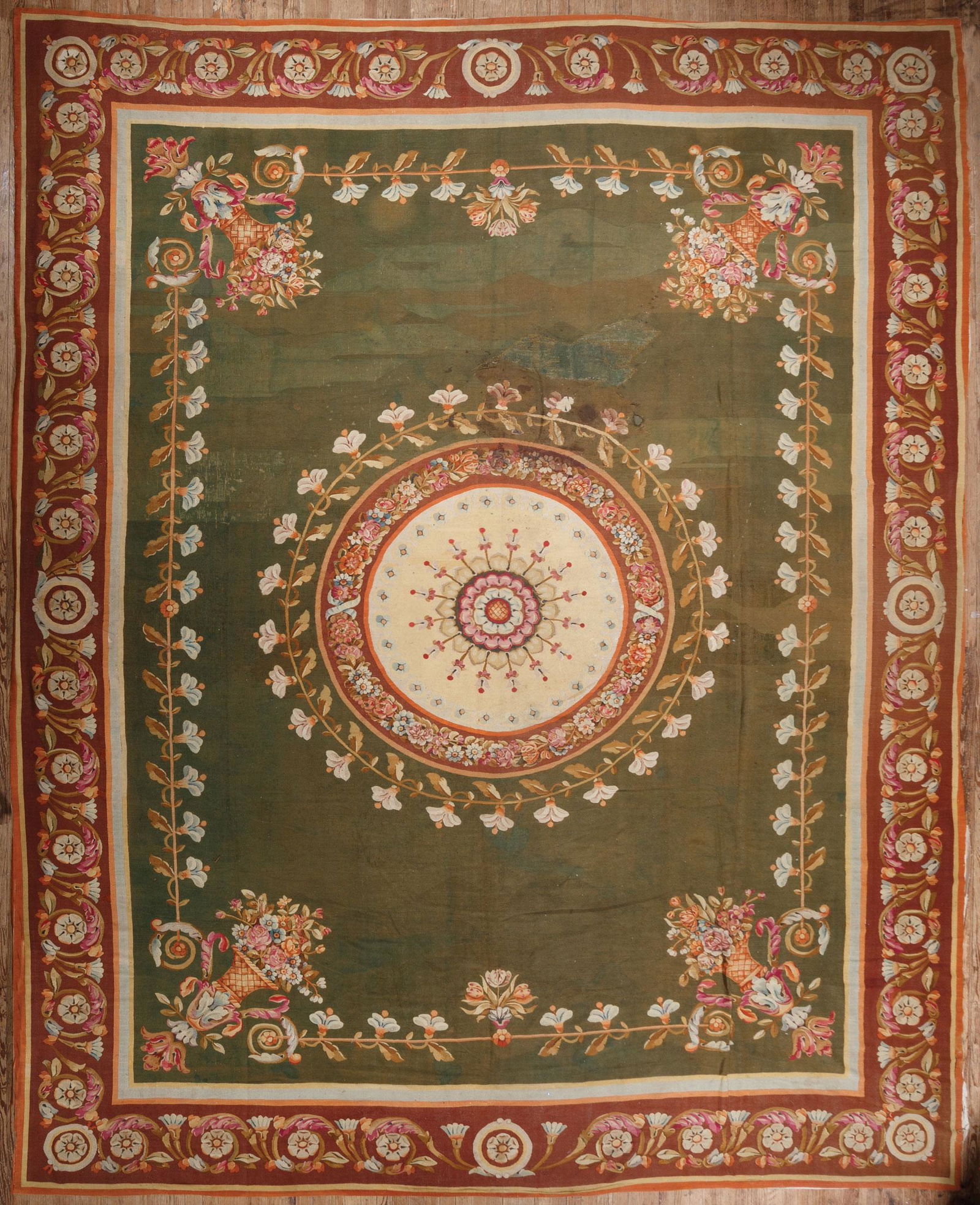 Antique French Aubusson Rug (1 of 6)
